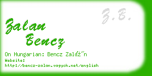 zalan bencz business card